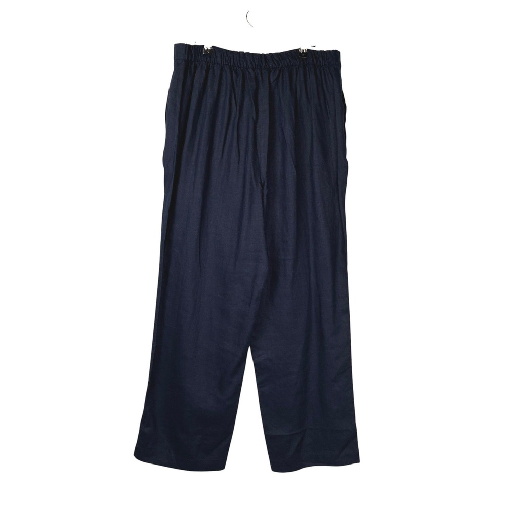 NEW Boden Womens Linen Hampstead Pull On Pant Size 12 Navy Office Summer - Picture 3 of 14